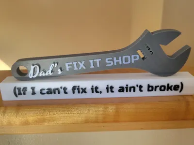 Dad's Fix It Shop Desk Sign