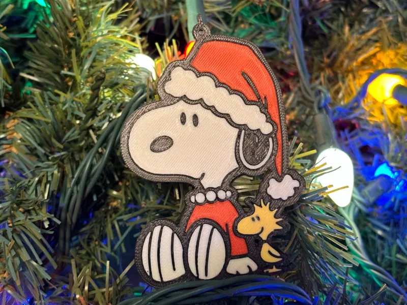 Snoopy and Woodstock Christmas Ornament
