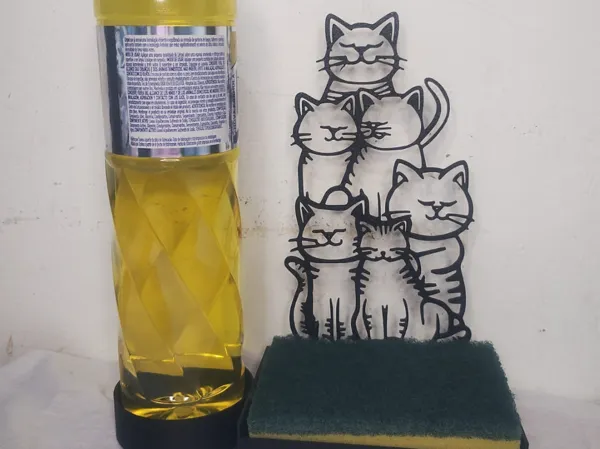 Porte-éponge chats pour cuisine