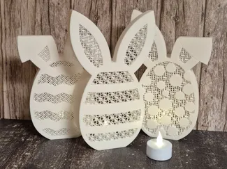 Easter Egg w/ Bunny Ears No AMS Tealight Holder