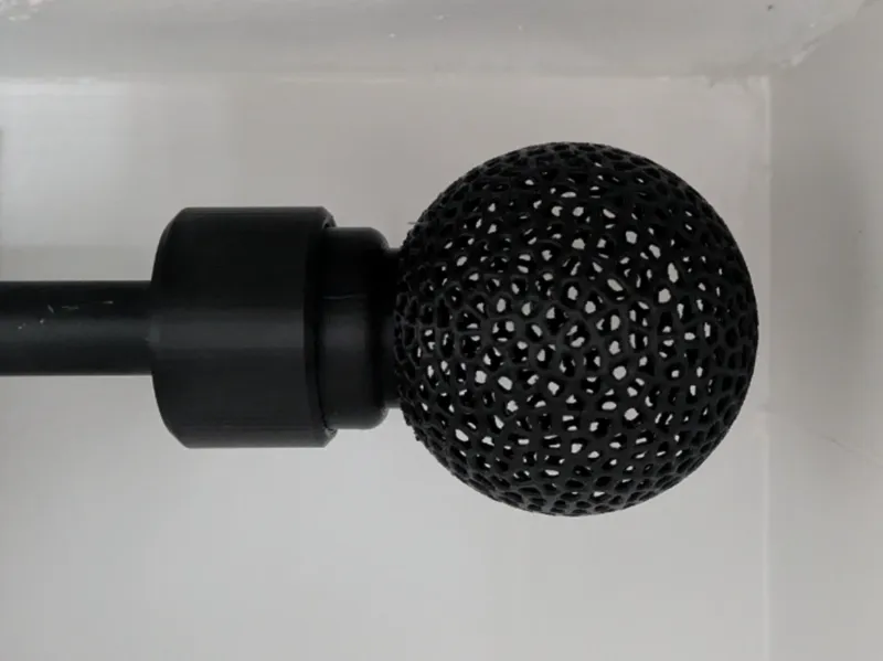 Adjustable Curtain Rod Finial - Voronoi Style