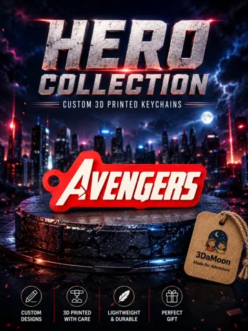 Llavero: Avengers Style Customizable NameTag Keychain — vista de referencia 2