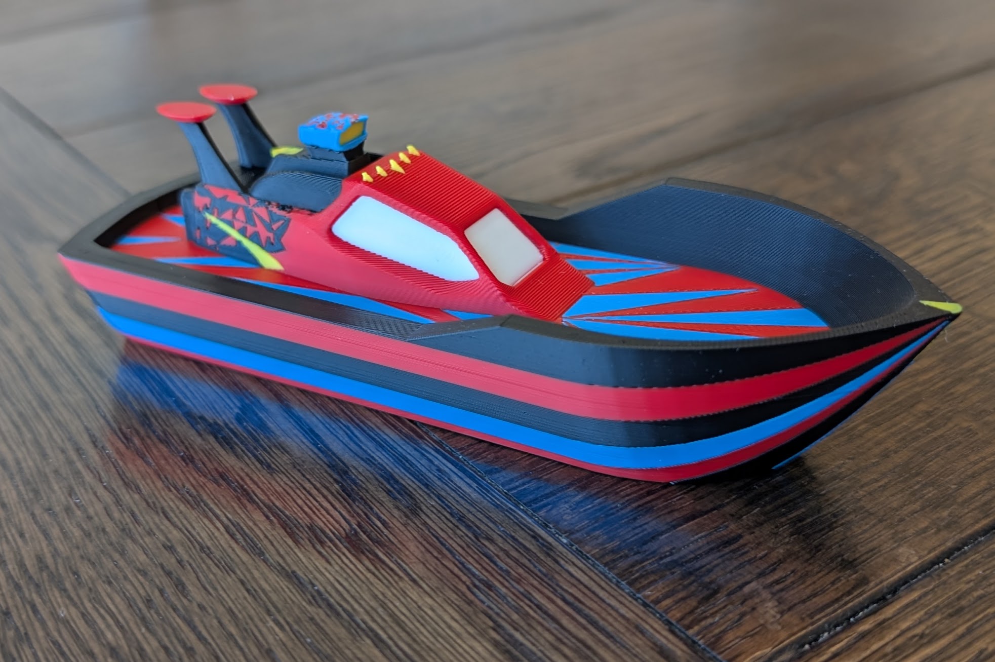 Miniatura 2 do modelo 3D Rocket Boat (floating, unsinkable, fast)