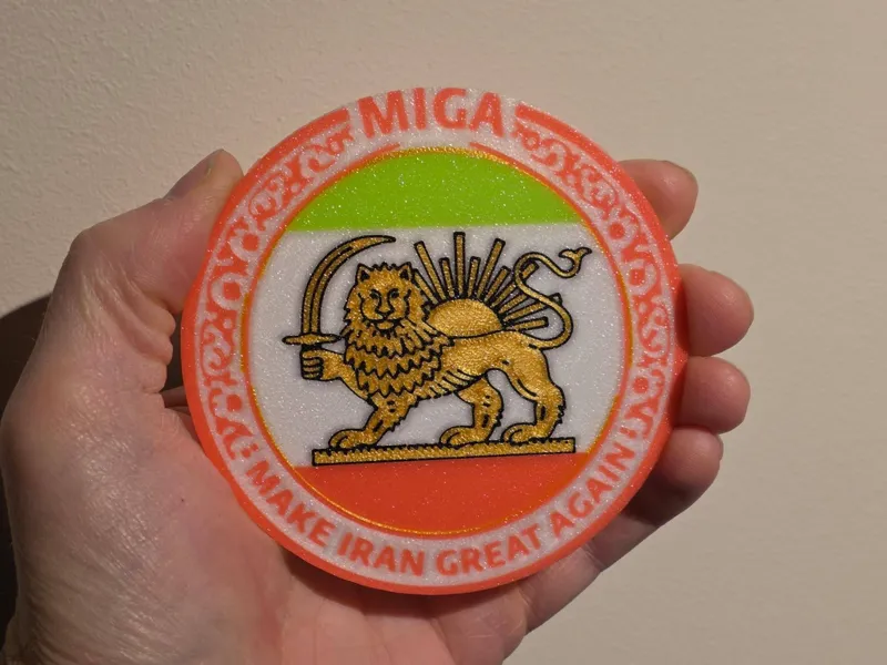 MIGA Make Iran Great Again Lion Beverage Coaster