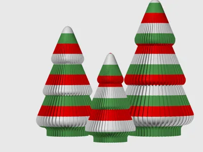 Modern Christmas tree candy cane edition
