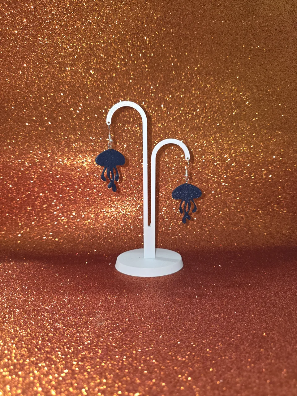 Floating jellyfish earrings view 3