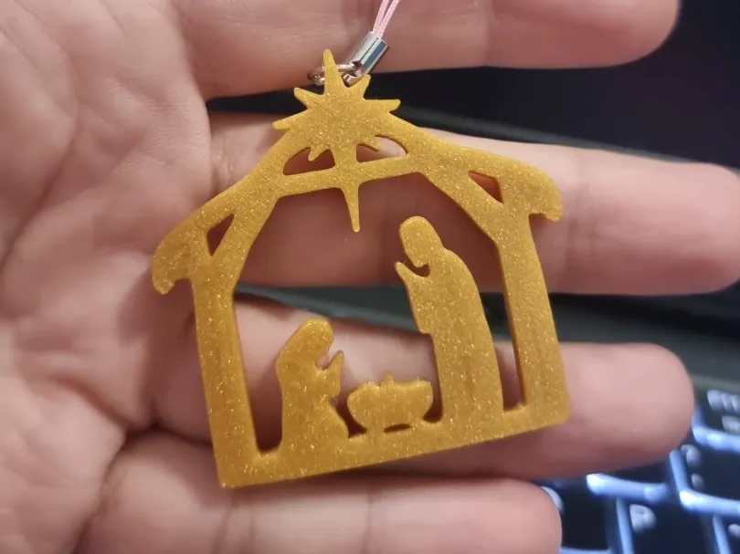 Crèche de Noël suspendue - porte-clés / décoration
