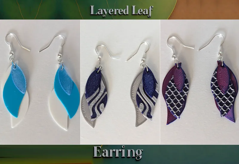 Layered Leaf Earrings