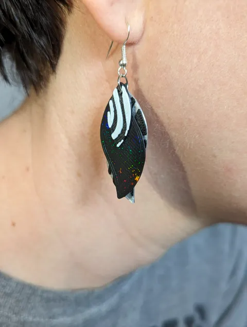Layered Leaf Earrings view 2
