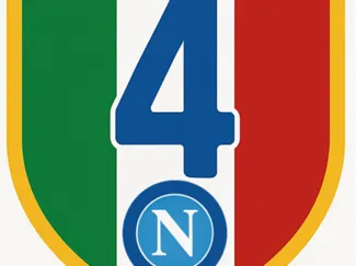 Scudetto Napoli 3D a Colori 2025