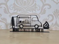 Décoration murale "Home Is Where We Park It" (van aménagé) — photo 2