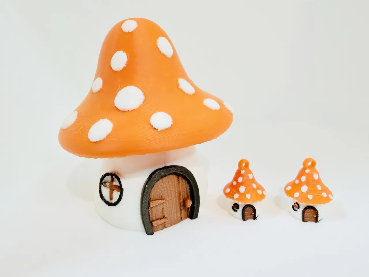 Fairy Mushroom Cottage Earrings & Mini Cottage Set view 2