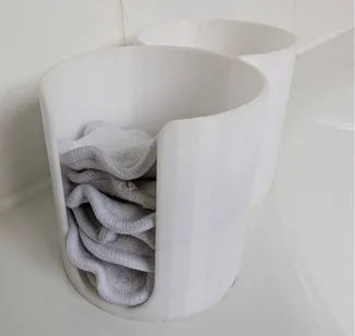 Cotton Pad Holder with Bin