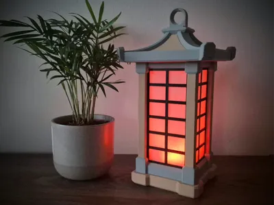 Japanese Lantern, Modular with RGBW Puck Lights