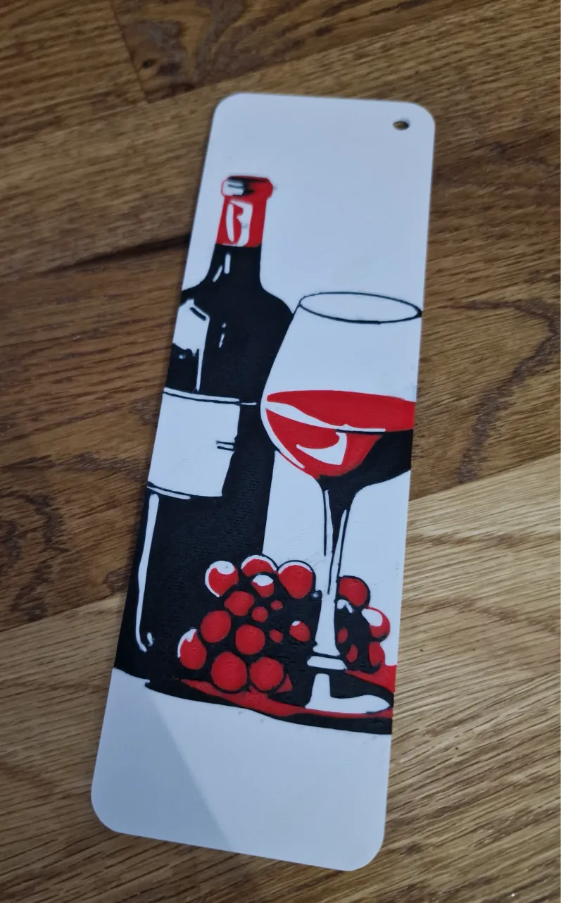 Wine & glass bookmark