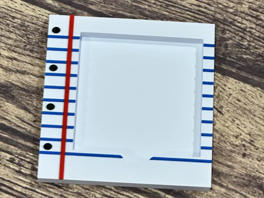 Lined Note Paper Sticky Notepad holder - Free 3D Print Model - MakerWorld