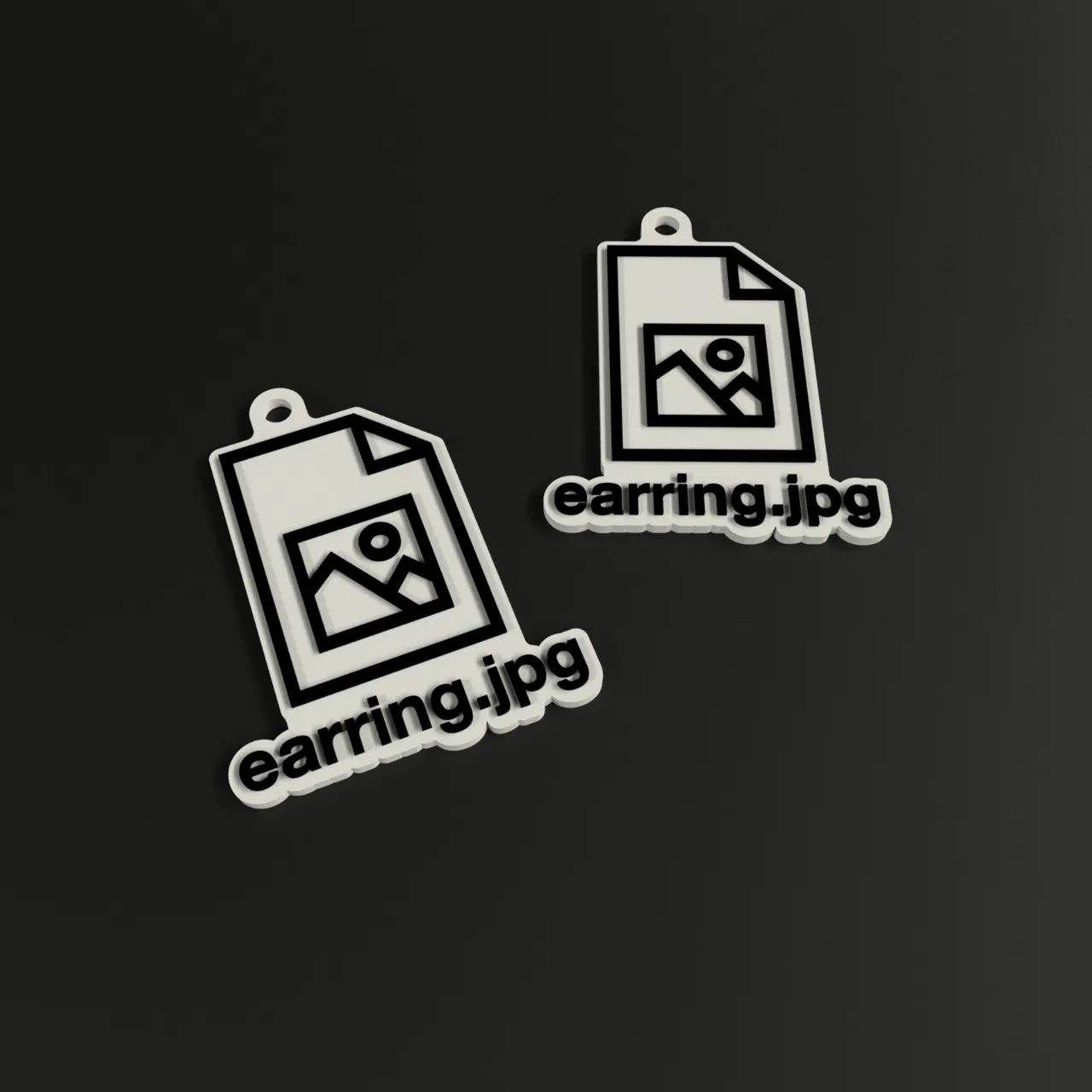 Earrings funny missing file icon view 3