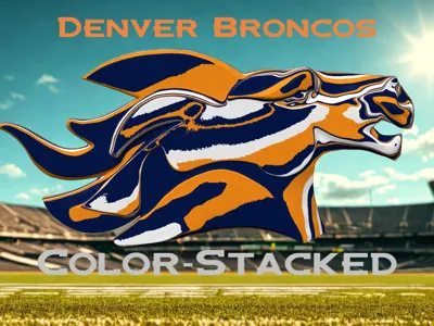 Denver Broncos Color Stacked