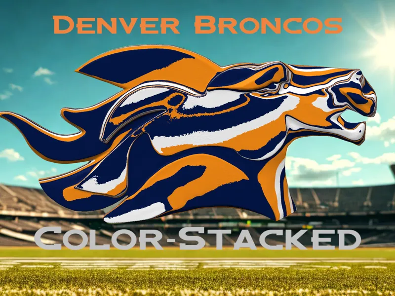 Denver Broncos Color Stacked