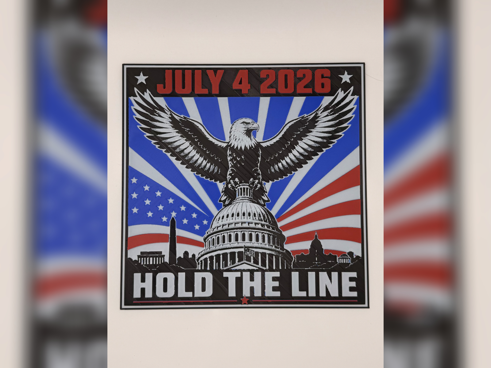 Independence Day - Hold the Line hueforge Panel
