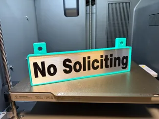 No Soliciting Sign