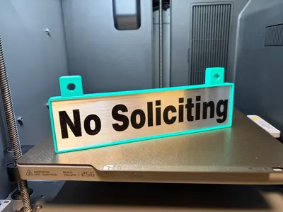 No Soliciting Sign