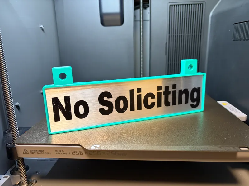 No Soliciting Sign