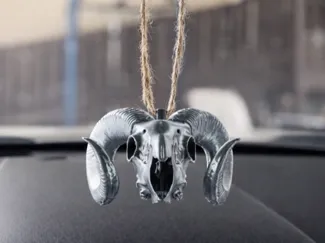 Ram skull with hole for hanging 