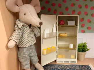Maileg Mouse Compatible Dollhouse Fridge Shelves