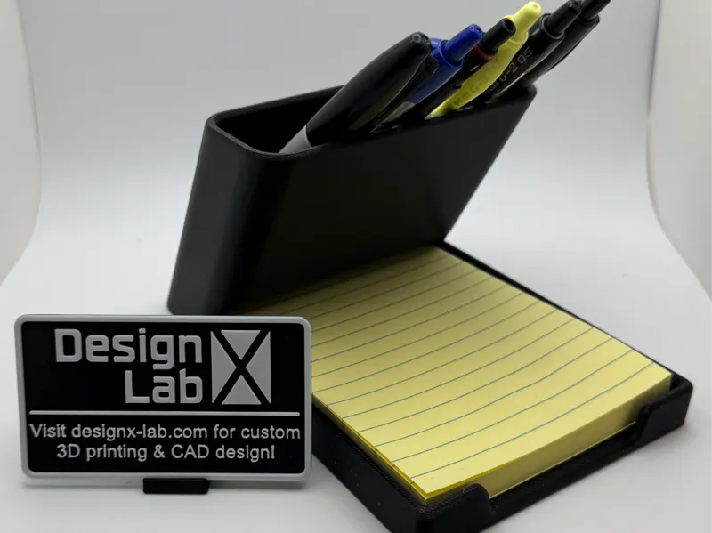 Pen and 6" Sticky Note Holder - designx-lab.com