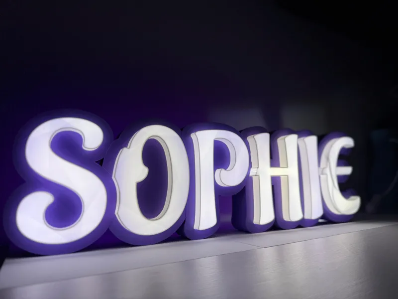 Sophie name lightbox
