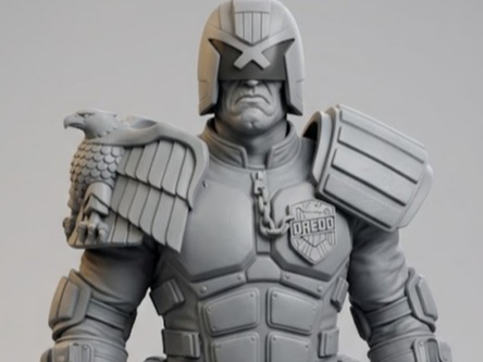 Judge Dredd Grimdark Cyberpunk Law Enforcer