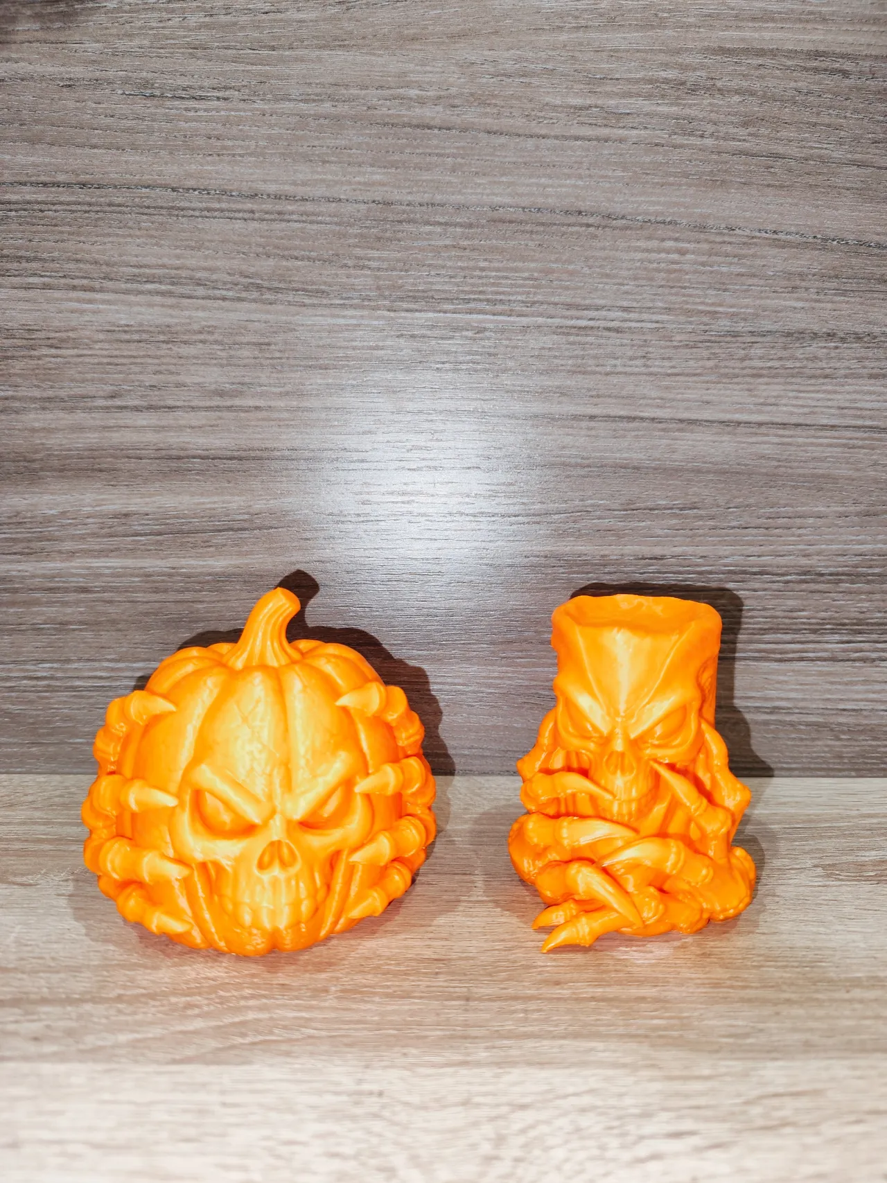 Skull Pumpkin LED Tealight Holder view 2