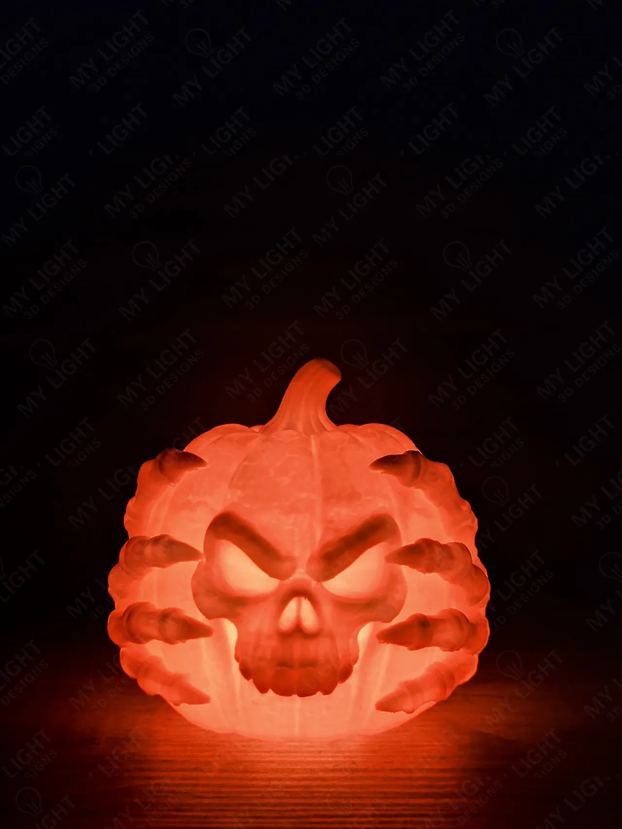 Skull Pumpkin LED Tealight Holder view 3