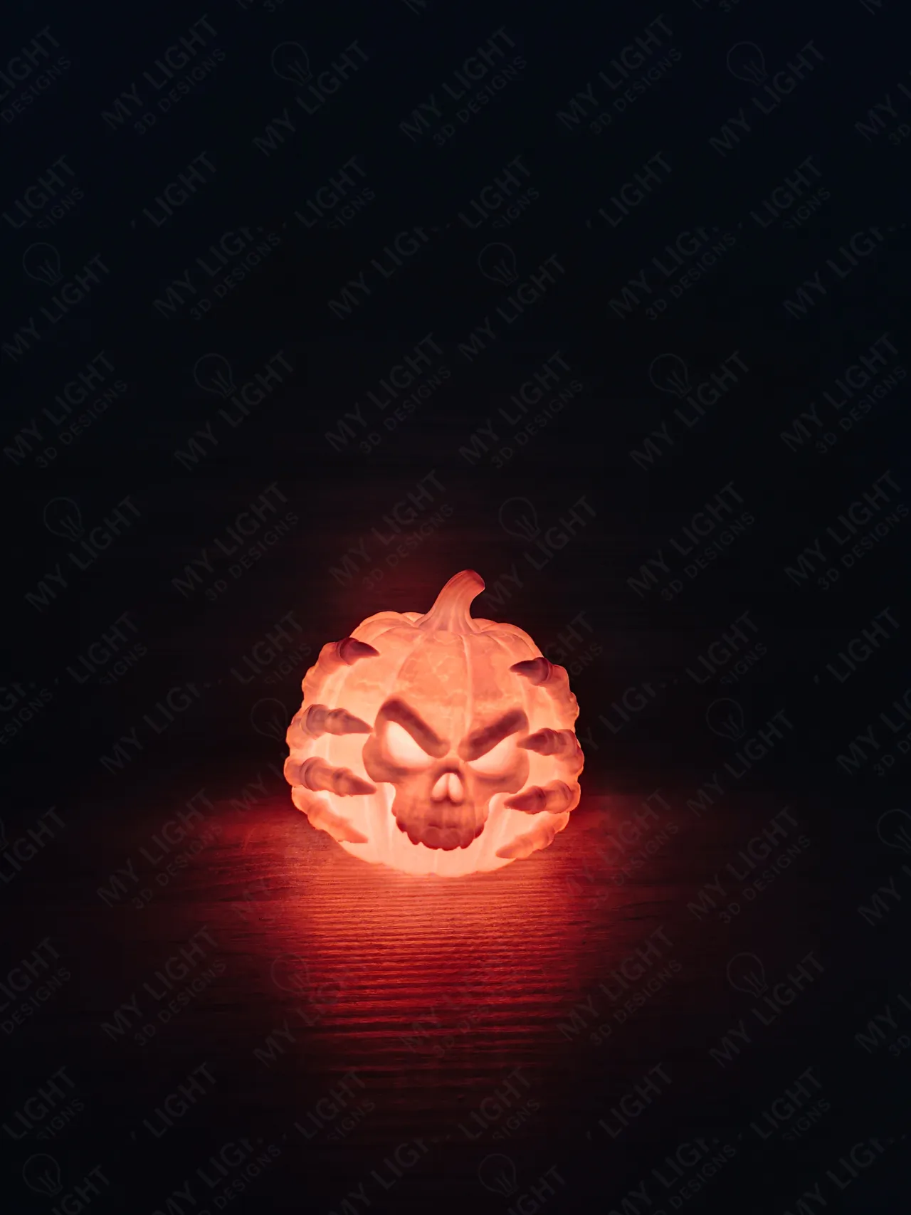 Skull Pumpkin LED Tealight Holder view 4