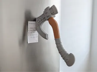 Viking Axe Fridge Magnet
