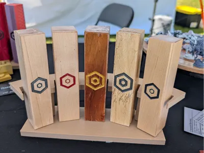 Wood Grain Display Stand