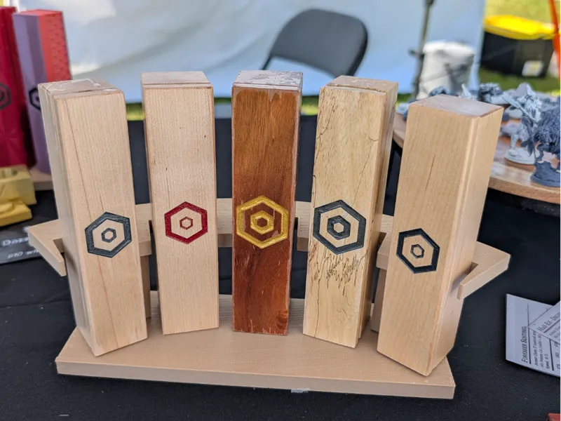 Wood Grain Display Stand