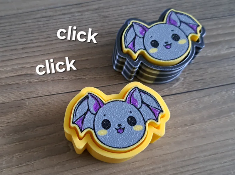 Cute Kawaii bat fidget clicker toy