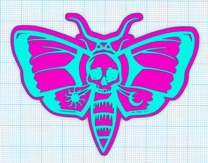 Deaths Head Hawkmoth Keychain