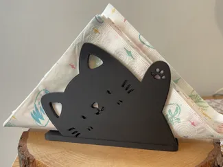 Porta tovaglioli gatto carino che saluta