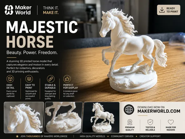 Sculpture Cheval majestueux