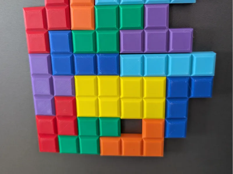 Tetris Blocks Fridge Magnet Puzzle Game