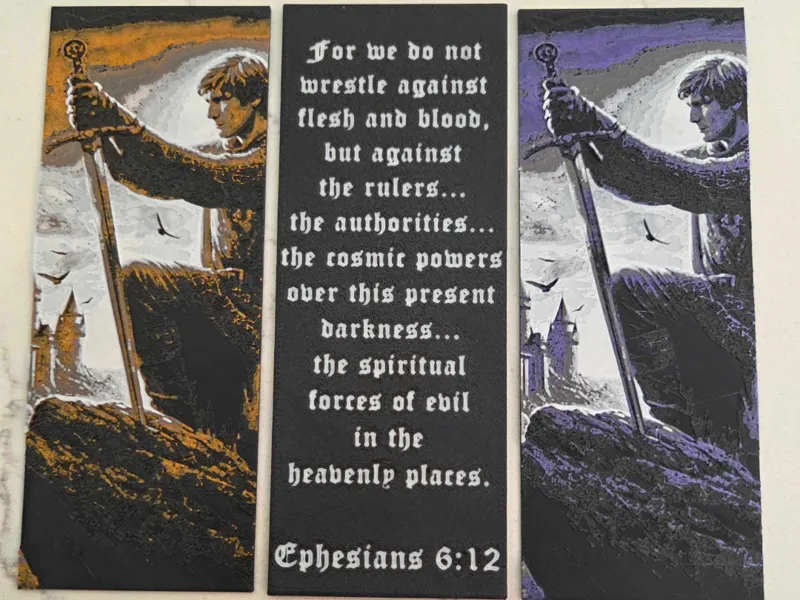 Christian Warrior Bookmark - Ephesians 6:12