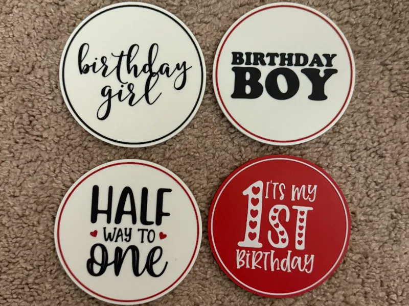 BIRTHDAY COASTERS AGE 0/1