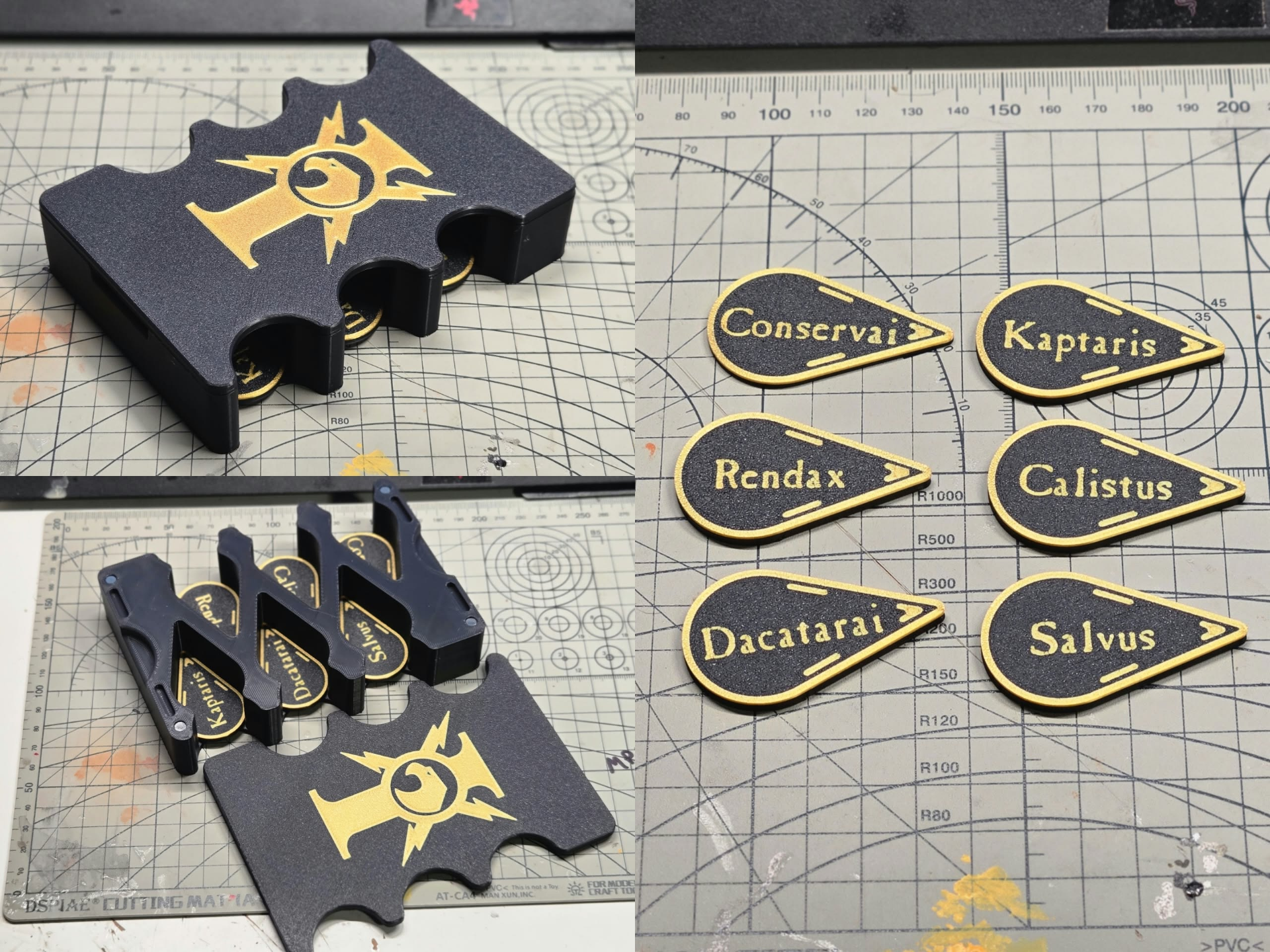 40k Custodes Martial Ka'tah Tokens and Storage AMS - 1