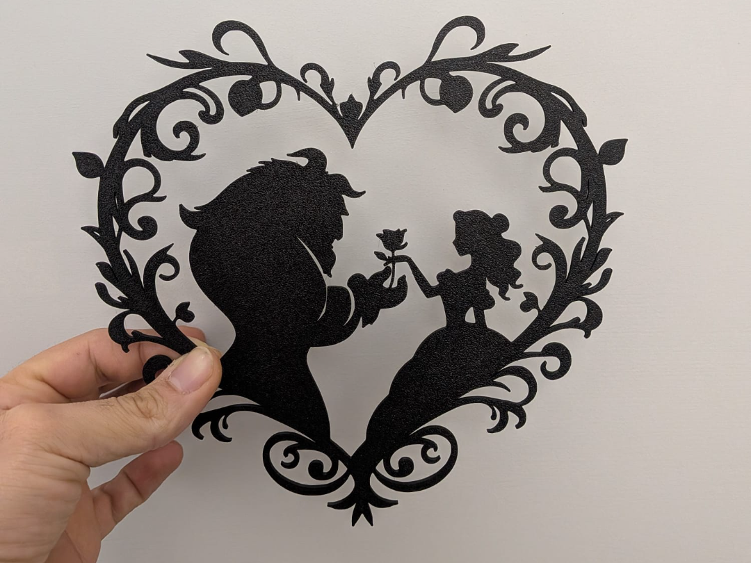 bella e la bestia arte murale