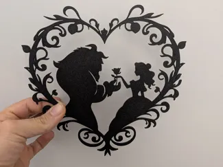 bella e la bestia arte murale