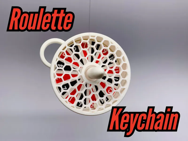 Mini Roulette Wheel Keychain