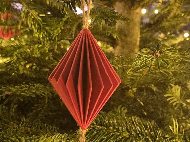 Christmas Tree Ornament in rhombus shape